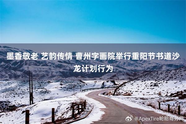 墨香敬老 艺韵传情 曹州字画院举行重阳节书道沙龙计划行为